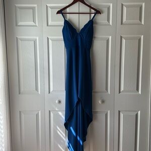 Beautiful luxury wedding prom long blue dress NWT size 5 S/M speechless